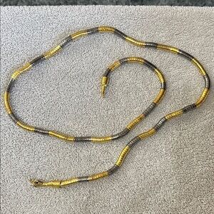 Gold and Silver Snake Wrap Necklace
